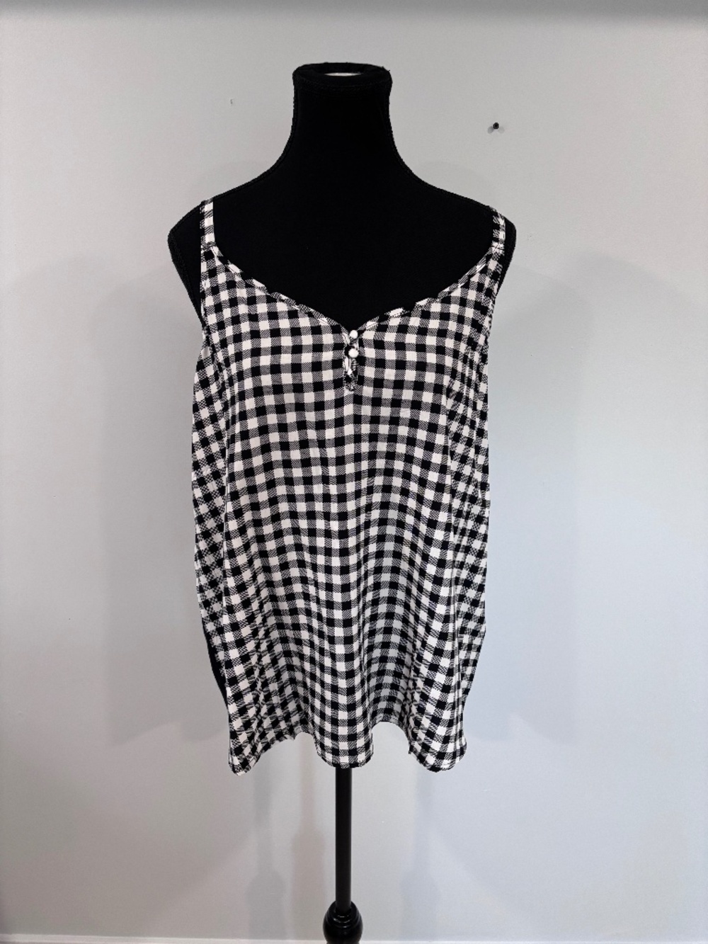 Ricki's Black and White Gingham Camisole